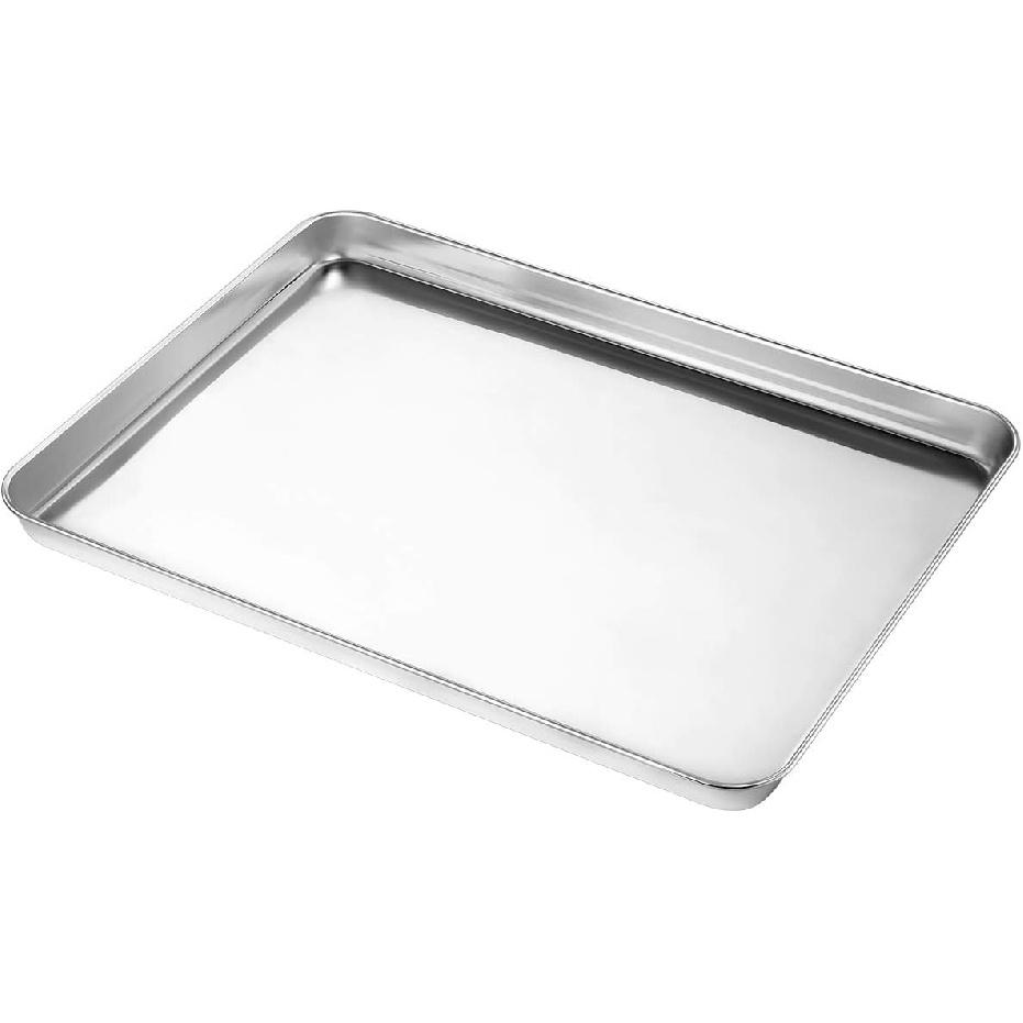 Wildone Baking Sheet Set of 3, Stainless Steel Cookie Sheet Baking Sheet Pan, 9/12/16 Inch, Non Toxic & Heavy Duty & Easy Clean