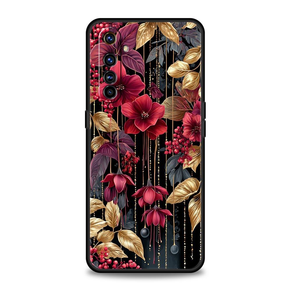Oil Painting Flowers Pattern Design Case For Realme C67 C63 C55 C53 C35 C25 C21 GT 2 3 5 6 10 11 12 13 Pro Soft TPU Phone Cover