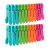 24/48/60Pcs Clothes Pegs Set for Washing Line Plastic Clothes Clip Kit Nonslip Windproof Clothes Clip for Underwear Socks Towels