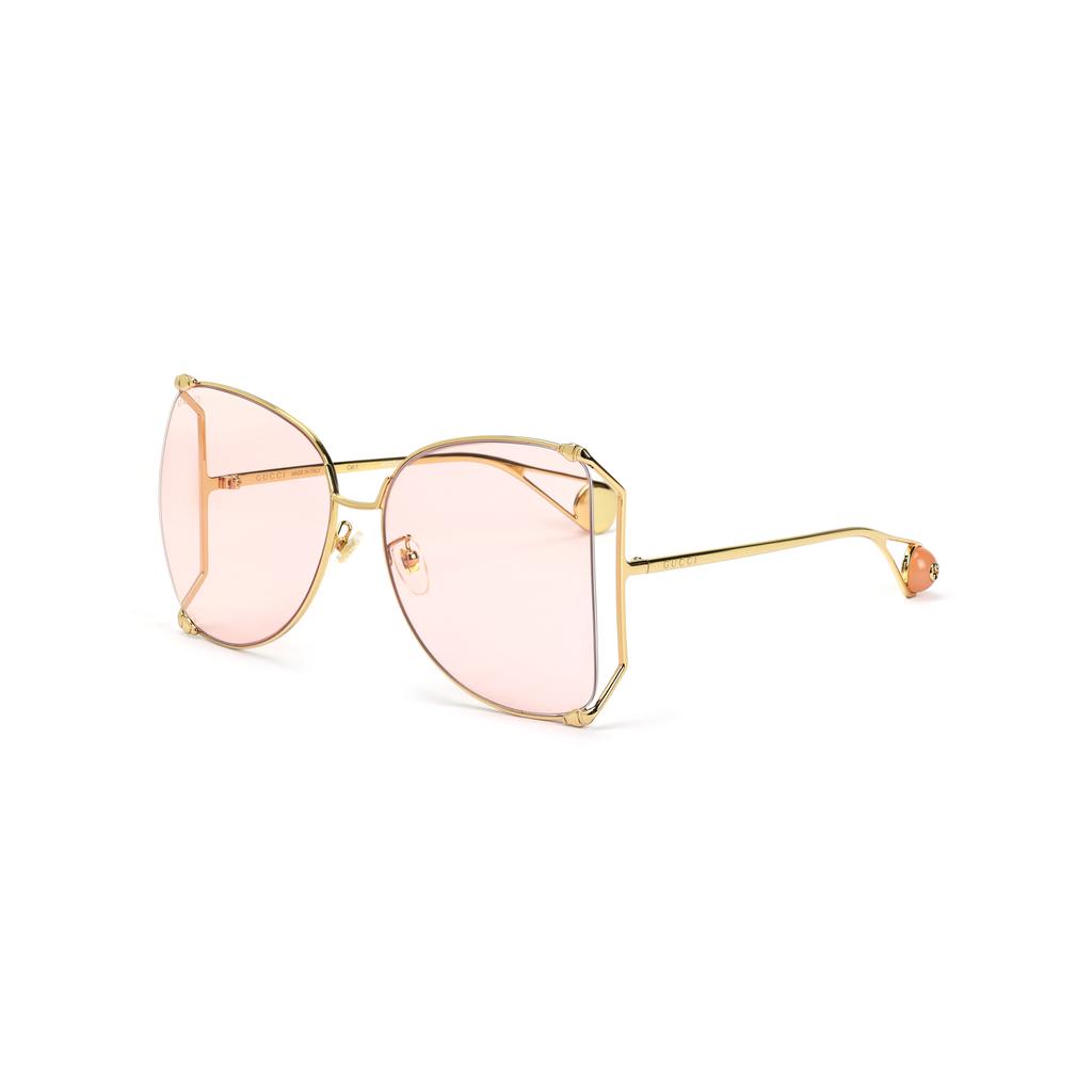 Gucci Icon Brand Design Round Sunglasses Women Sunglasses GG0252S-014