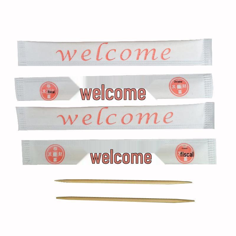 Individually Wrapped High-Quality Bamboo Toothpicks for Catering & Hotels - Customizable with LOGO