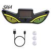 Dynamic Lighting Modes For Cars Solar Demon Eyes Car LED Light, USB Wireless Animated Eye Warning Lights for Windshield Breathing Interior And