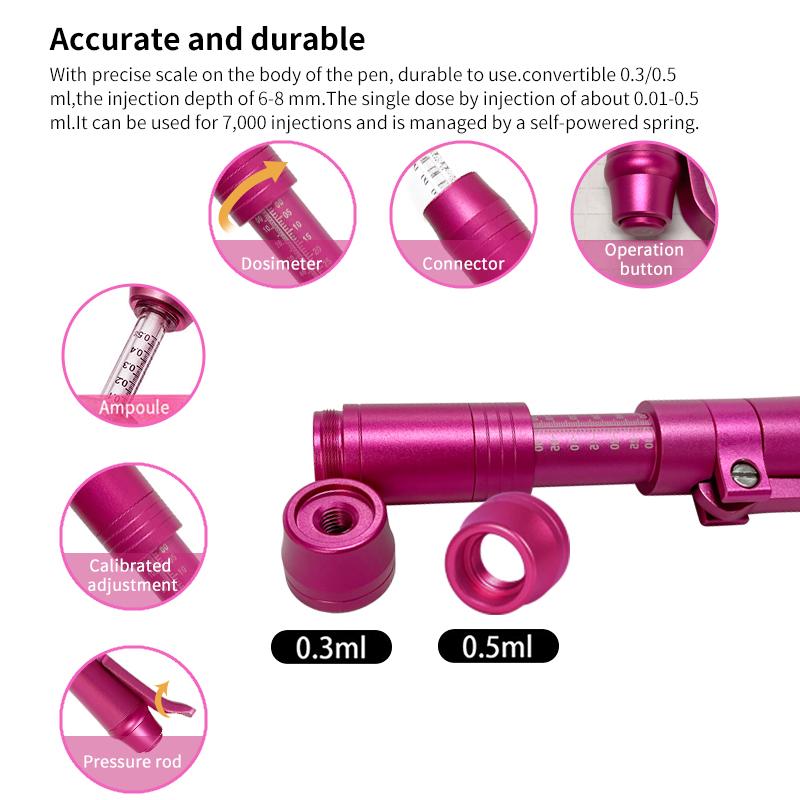 High Pressure Hyaluron Acid Pen Anti Wrinkle Lip Injection Hyaluron Gun Face Atomizer For Tattoo Tip Hyaluron Pen