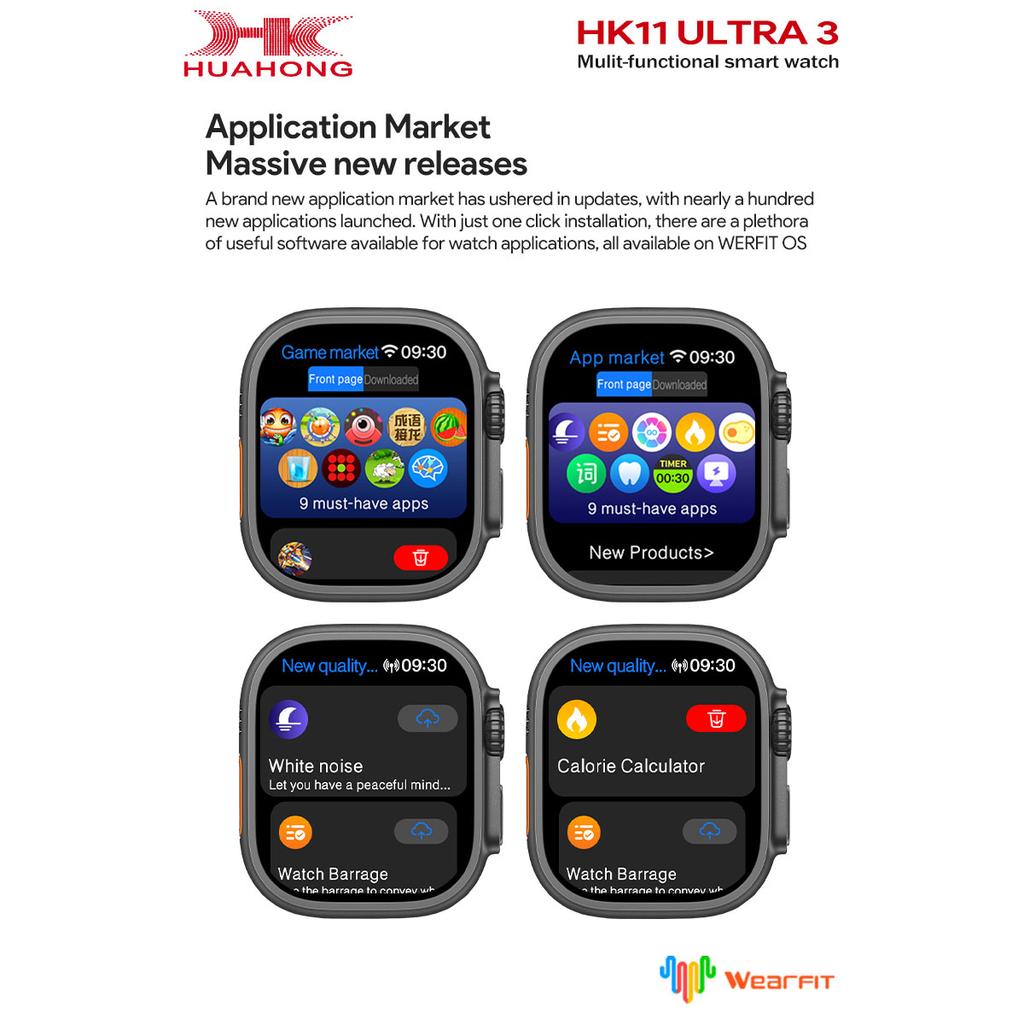 HK11 ULTRA 3 AMOLED Smartwatch Uomo Donna ChatGPT NFC Bussola Album Fotografico Frequenza Cardiaca Chiamata Bluetooth Sportivo Smartwatch Aggiornato