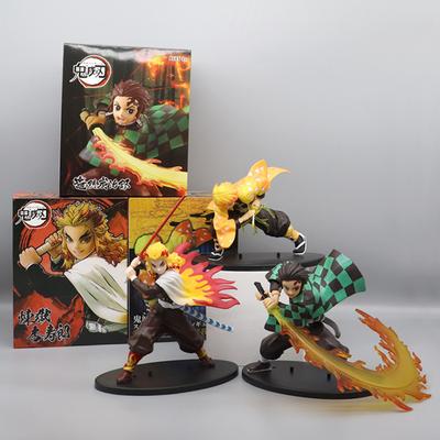 Demon Slayer Anime Figure Tanjirou Agatsuma Zenitsu Kyoujurou Anime Model Action Figure PVC Collection Toy for Kids Gift