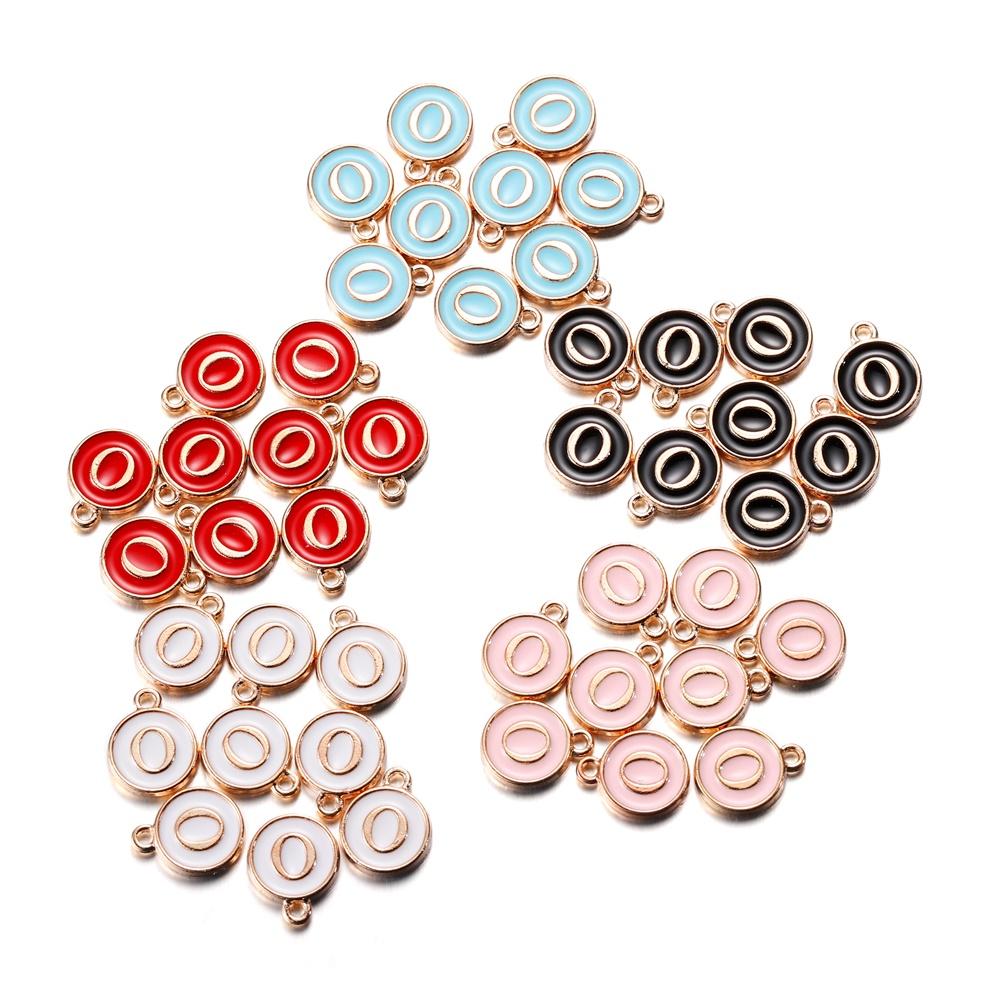 20Pcs 12*15mm A-Z Letter Charms Enamel Charms Alphabet Initial Letter Handmade Pendant for DIY Bracelet Necklace Jewelry Making