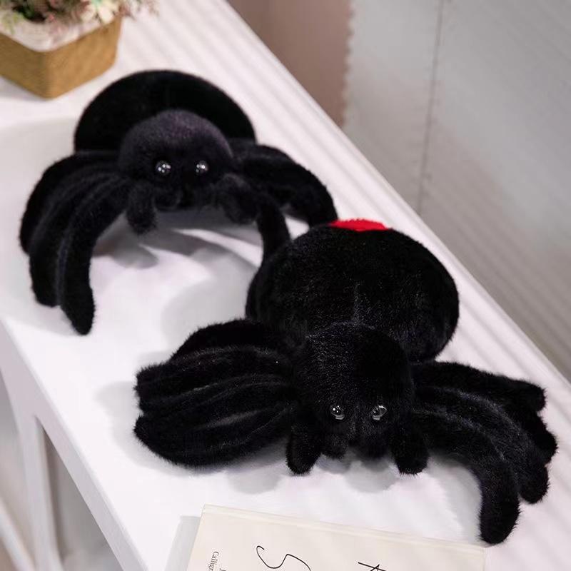 Red Tail Spider Plush Toy Simulated Insect Doll Festival  Funny Tricky Festival