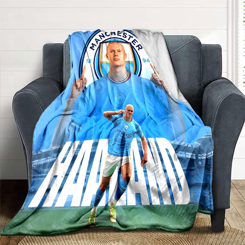1pc Haaland15 Blanket, Gift, for Men and Women, Soft Blanket, Good for Sofa Bed Couch Travel, Lightweight Flannel Blanket