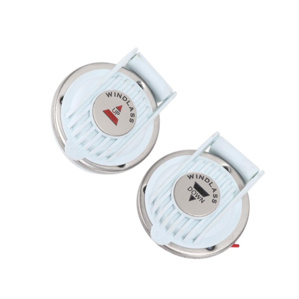 2pcs Windlass Foot Switch Up and Down White Hands Free Universal for Marine Boat Ship Anchor DC 12V 24V