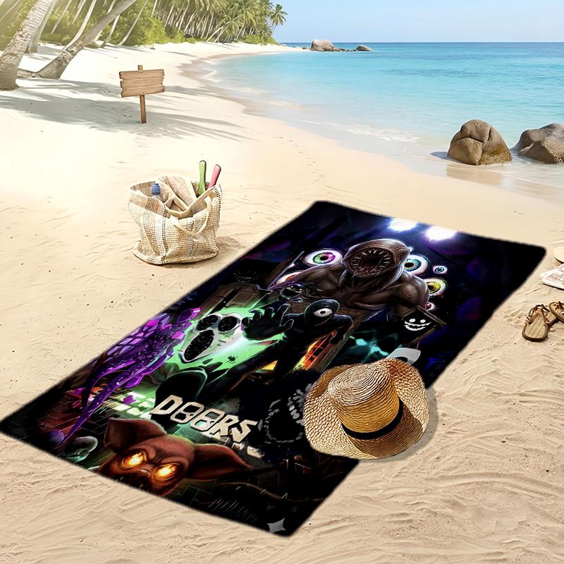 Doors Beach Towel, Soft Absorbent Quick‑Dry Towel for Beach Pool Swimming Travel Home