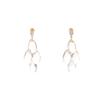 Diamond Water Drop Earrings Light Luxury Temperament Atmospheric Earrings Niche Fashion Simple Design High-End Earrings Women