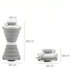 Silicone folding water bottle Outdoor foldable water cup High temperature resistant easy storage kettle Convenient sports water bottle