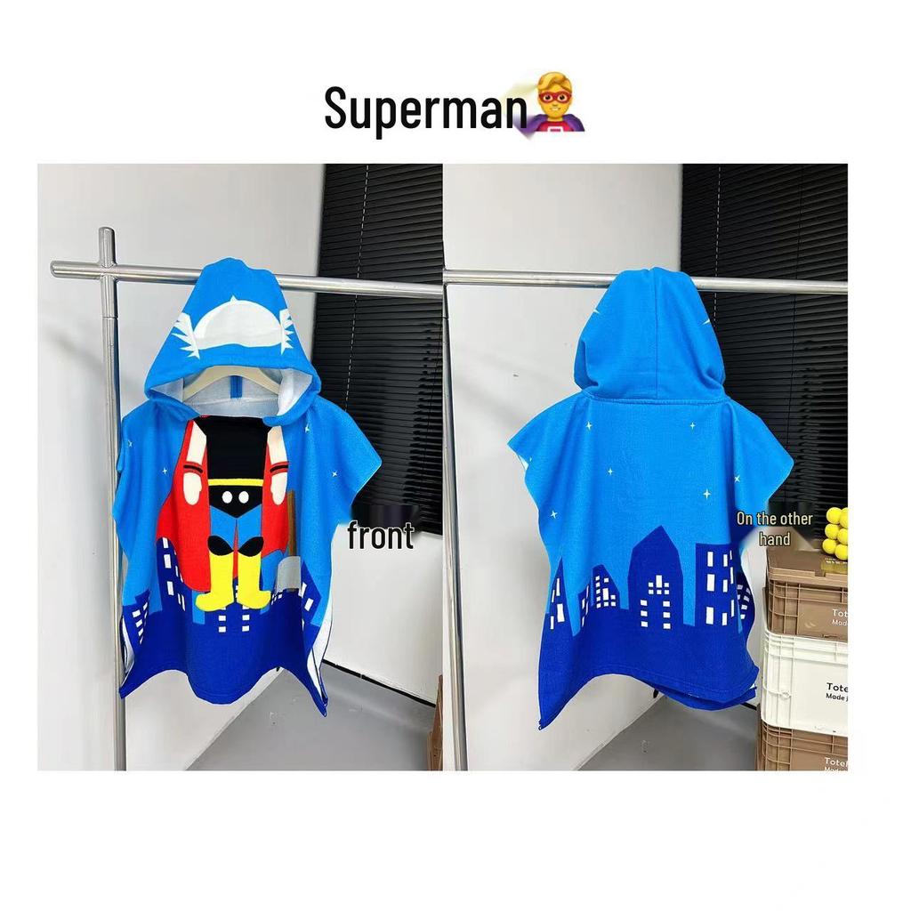 Adorable Cartoon Baby Bath Poncho - Soft, Skin-Friendly, Non-Shedding, Quick-Dry, Absorbent Towel