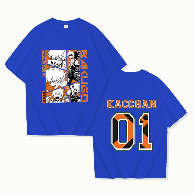 New Anime Bakugou Katsuki Printing T Shirts Unisex Fashion Short Sleeve T Shirt Women Summer Casual Loose T-shirt