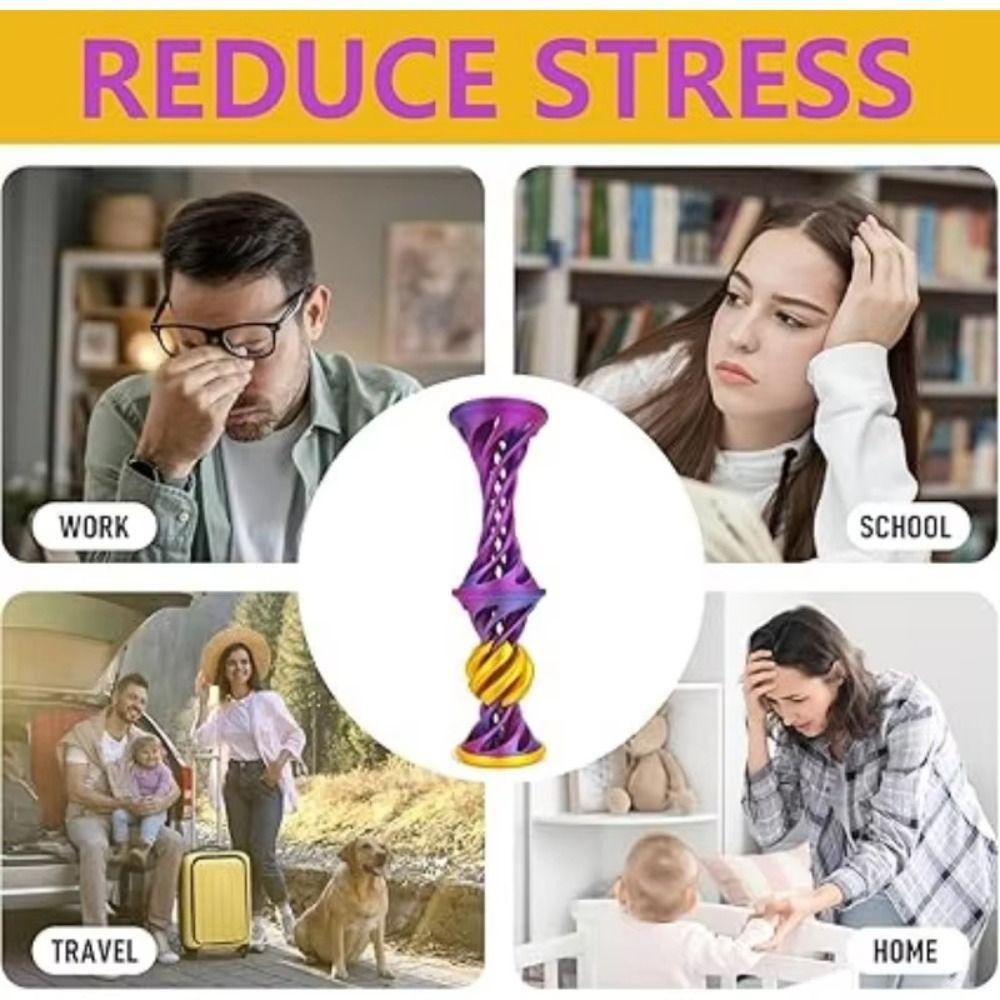 Three-dimensional Impossible Pyramid Passthrough Double Layer Helical Tree Toy Desk Figurine