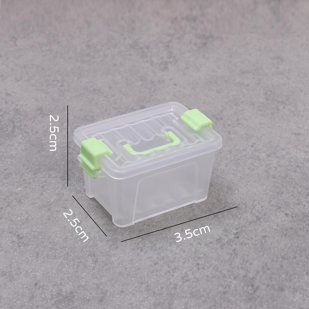 Compact Plastic Organizer: Transparent Mini Storage Box for Medicine, Sundries, and Tools