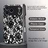 Trendy Black & White Lace phone case mobile phones for iphone 17 pro max cover Glass for iPhone 17 16 15 14 13 12 11pm Pro Plus