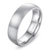Tigrade 4/6/8mm Brushed Simple Silver/Black Color Titanium Ring Men Minimalist Wedding Band Engagement Rings Women Male Jewelry