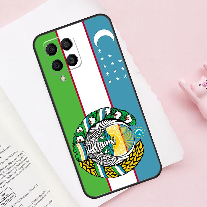 Uzbekistan Flag Coat Of Arms Case For Samsung Galaxy M15 M35 M55 M51 M31 M21 M11 M16 M36 M56 M53 M12 M32 M52 M14 M34 M54