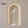 Minimalist Home Decor Accents Black & White Bird Figurine, Modern Art Sculpture for TV Contemporary Office Desktop Ornaments Cabinet Bookshelf
