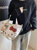 Small Oxford Fabric Shoulder Bag With Zipper Pocket For Daily Use