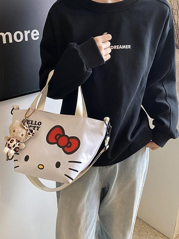 Small Oxford Fabric Shoulder Bag With Zipper Pocket For Daily Use