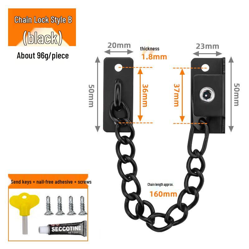 Rongyu Stainless Steel Window Security Chain Lock
