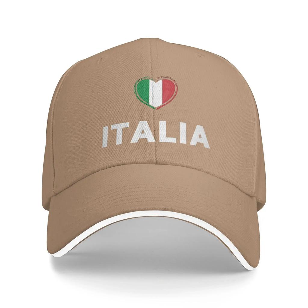 Summer Casual Baseball Cap Italia Flag  Hiking Fishing Trucker Hat For Unisex Adult High Quality  Stylish Snapback Cap