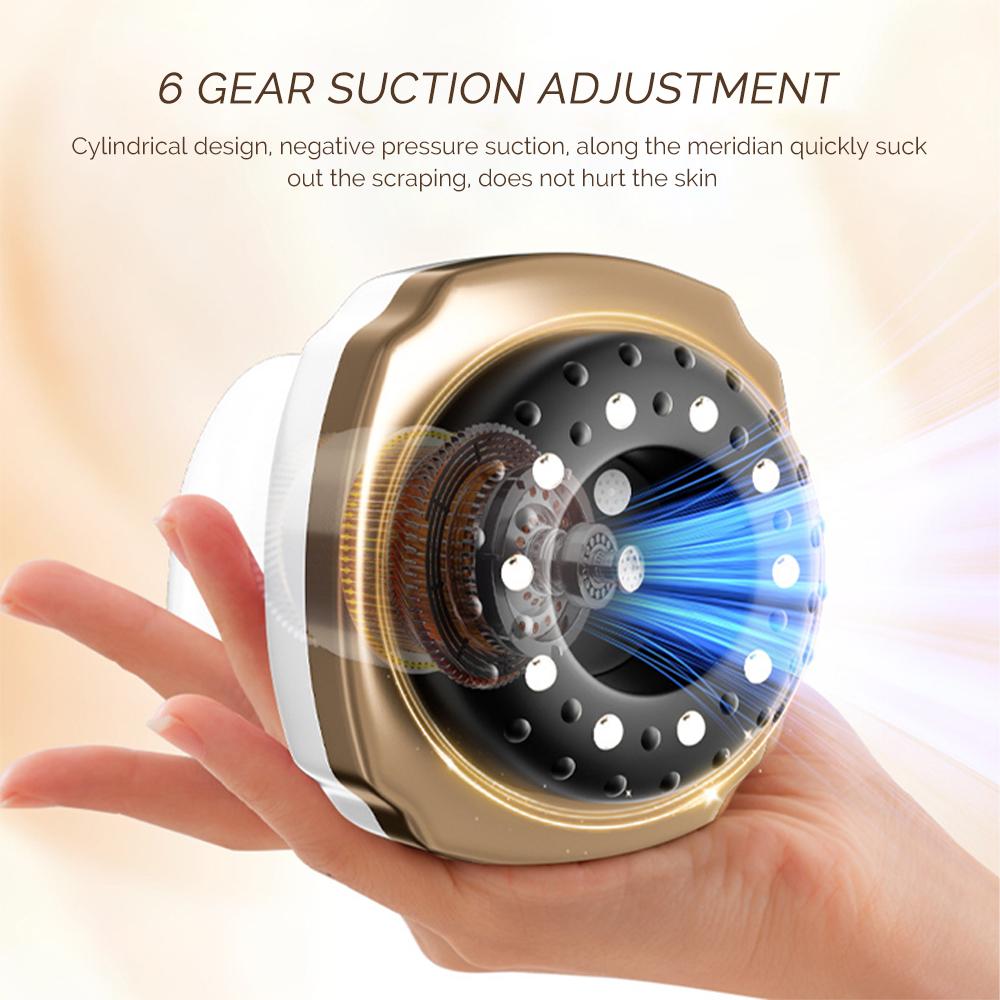 Electric Vacuum Cupping Machine EMS Meridian Massager Guasha Scraping Vacuum Suction Cup Belly Waist Arm Leg Massage Device