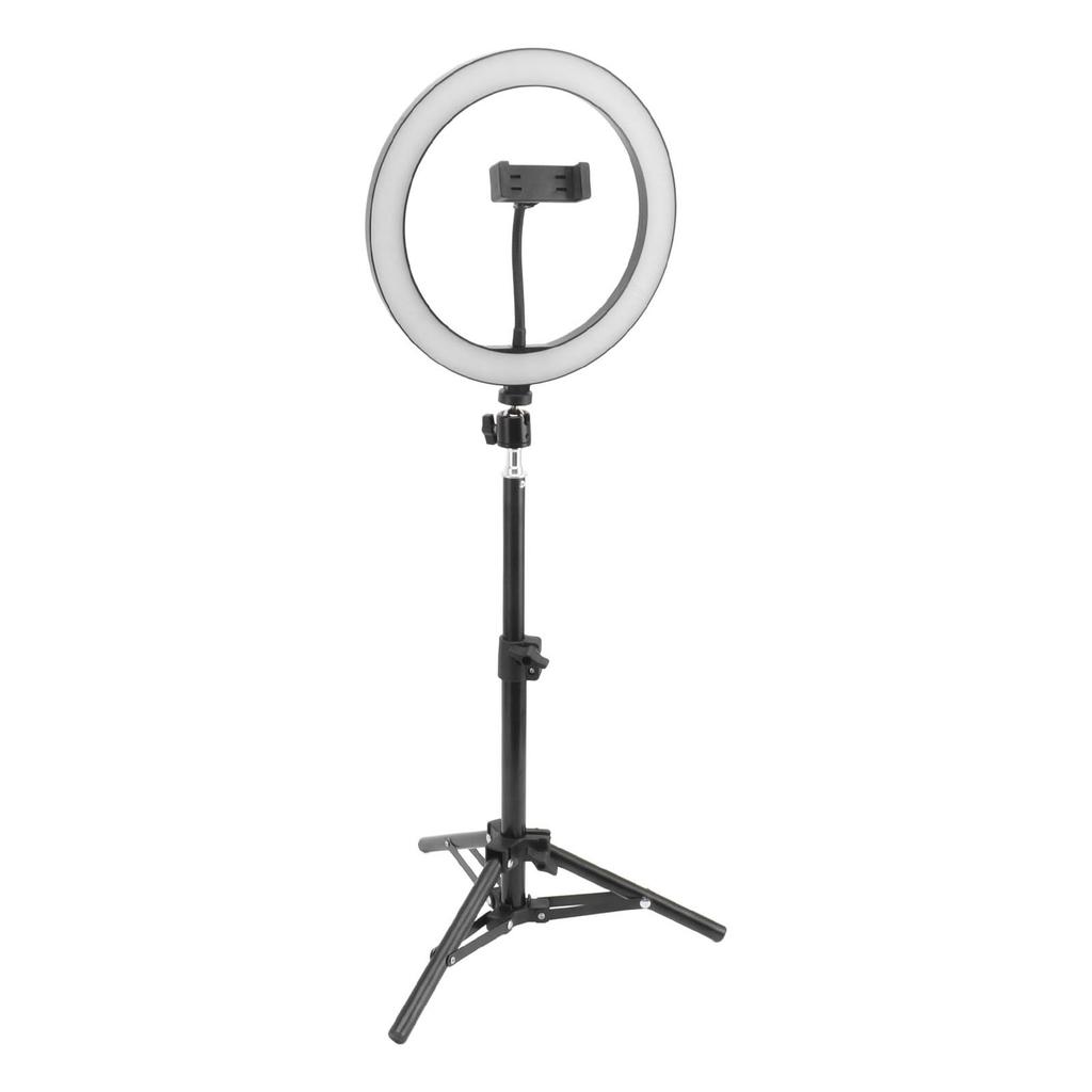 26cm Selfie Ring Light High Brightness USB Rechargable LED Rim Lamp with Adjustable Tripod Stand for Live Stream