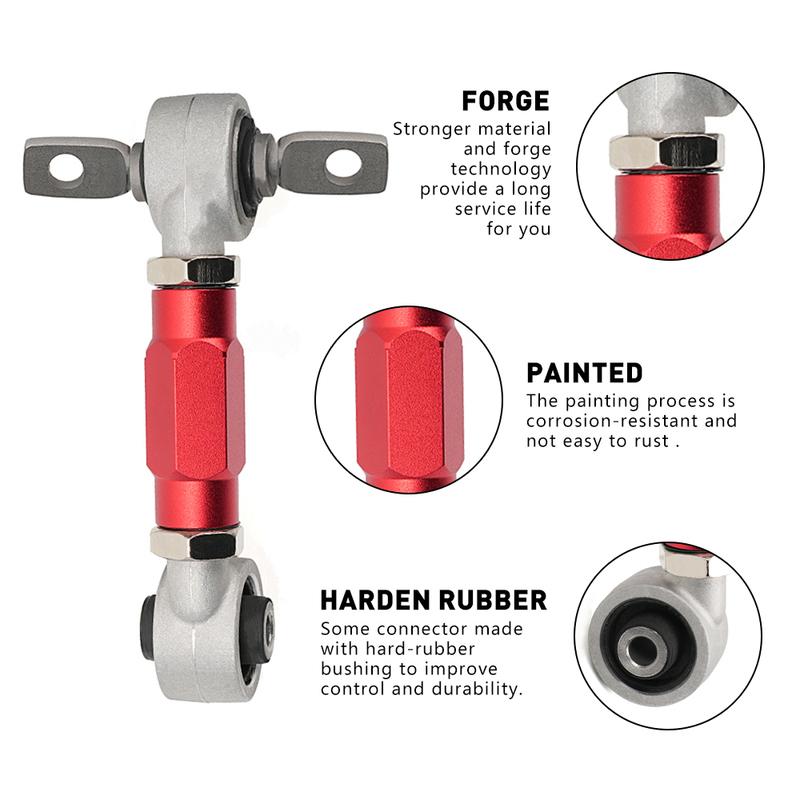 RASTP-Aluminium Einstellbarer Hinterrad-Aufhängungs Sturzkorrektur-Kit Hundeknochen Einstellbarer Querlenker Für Honda Civic EK EG CRX 1988-2000 LTB002