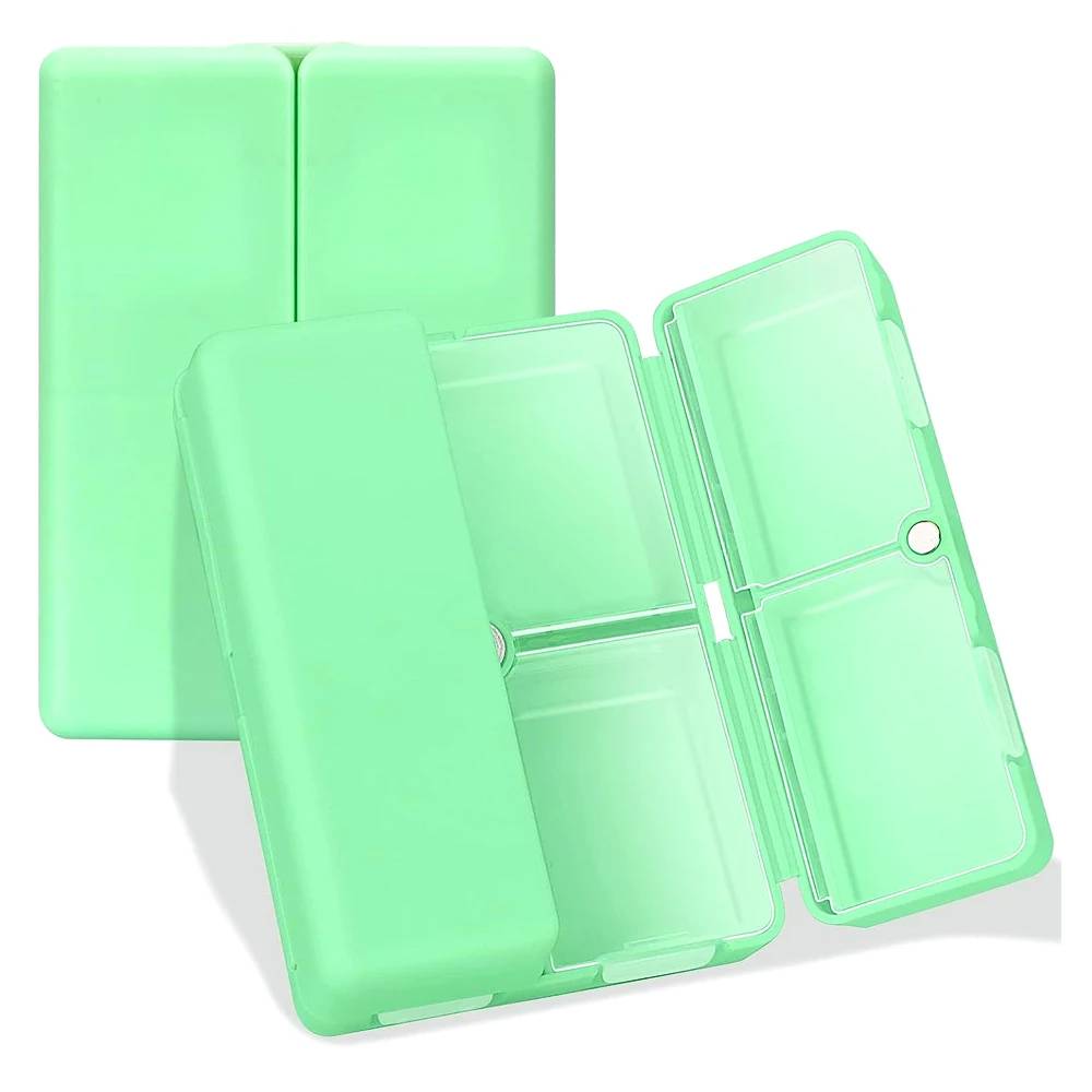 5 Colors Creative 7-compartment Pill Box Multifunction Waterproof Pill Case Double-deck Flip-Top Package Pill Storage Box Travel