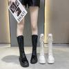 Korean Version of Martin Boots Thick-soled Thin Lace-up High Boots Long Knight Boots Women's 2025 Autumn and Winter New Long Boots