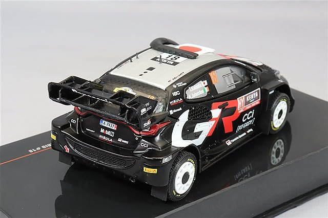 IXO Scale Toyota GR Yaris Rally1 Hybrid 2024 Safari Rally Kenya 2. místo Takamoto Johnston 1/43 #18 Katsuta/A.