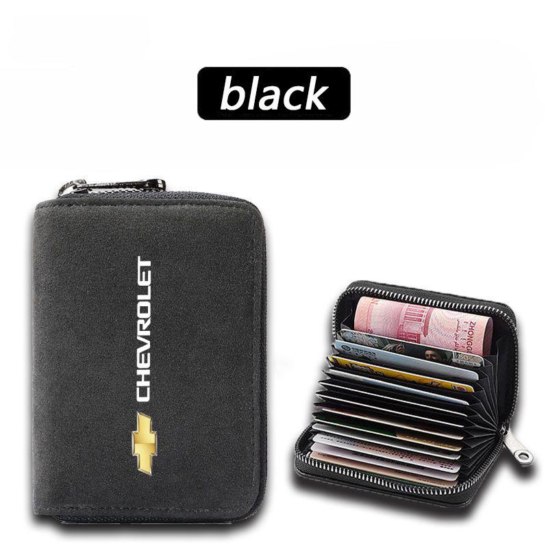 

Business Card Holder Wallet Credit Card Coin Purse For Chevrolet Cruze Spark Captiva Suburban Silverado Camaro Corvette Malib