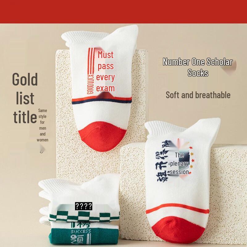 Ni Qing Student Exam Success Ankle Socks