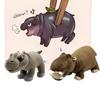Moo Deng Hippo Plush Toy Stuffed Animal Doll Throw Pillow Decoration Gift Kids