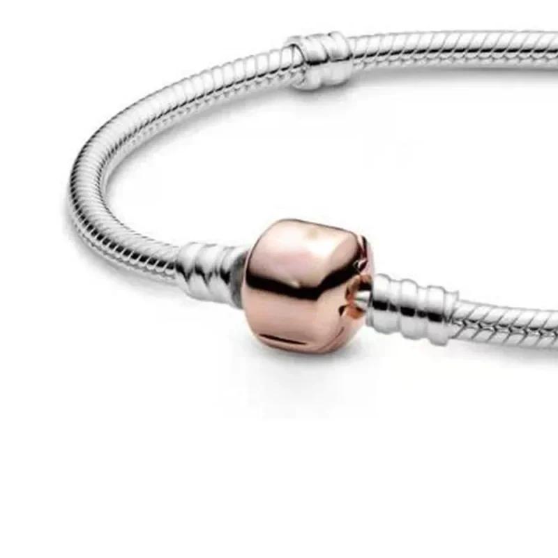 S925 Silver Classic Letter Bracelet Fit Original Design Charm Beads DIY Women's Fine Jewelry