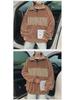 Retro Color Block Waffle Sweatshirt: Men's Half-Zip Polo Jacket for Spring and Autumn.