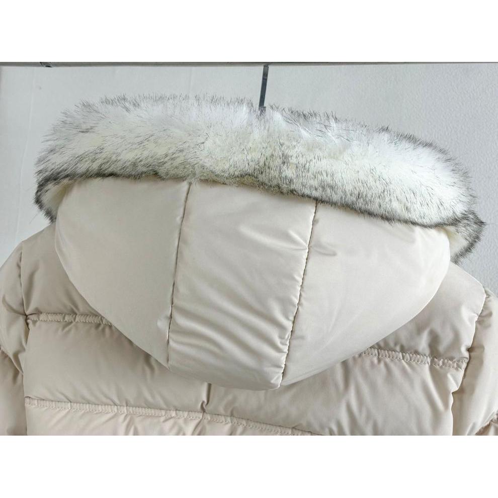 Winter Langes Mädchenjacke Einfarbige Dicke Warme Windjacke Mantel für 5-12J Teenager Mädchen Daunen Schneeanzug