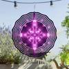 Vibrant Purple Light Metal Wind Spinner for Garden Patio Decor 360 Rotating Hook No Electricity Needed All Seasons Gift Modern Ornament