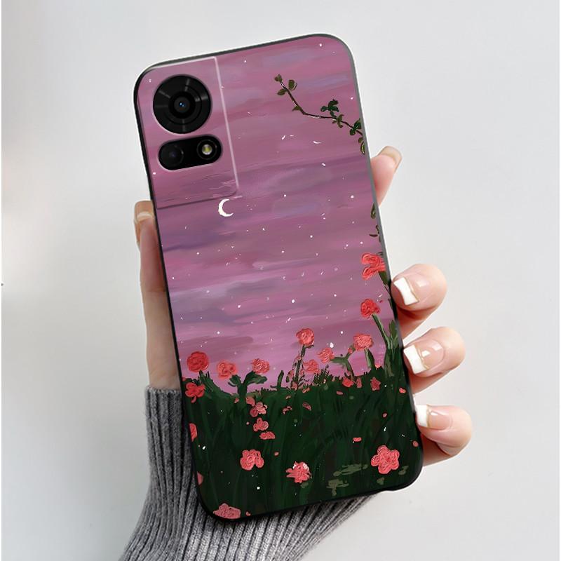 Cute Case For TCL K23 / TCL K24 Funda TCL 50 LE T510SPP Capa Printing Shell Protective Cover Soft Silicone Cartoon Black Casing