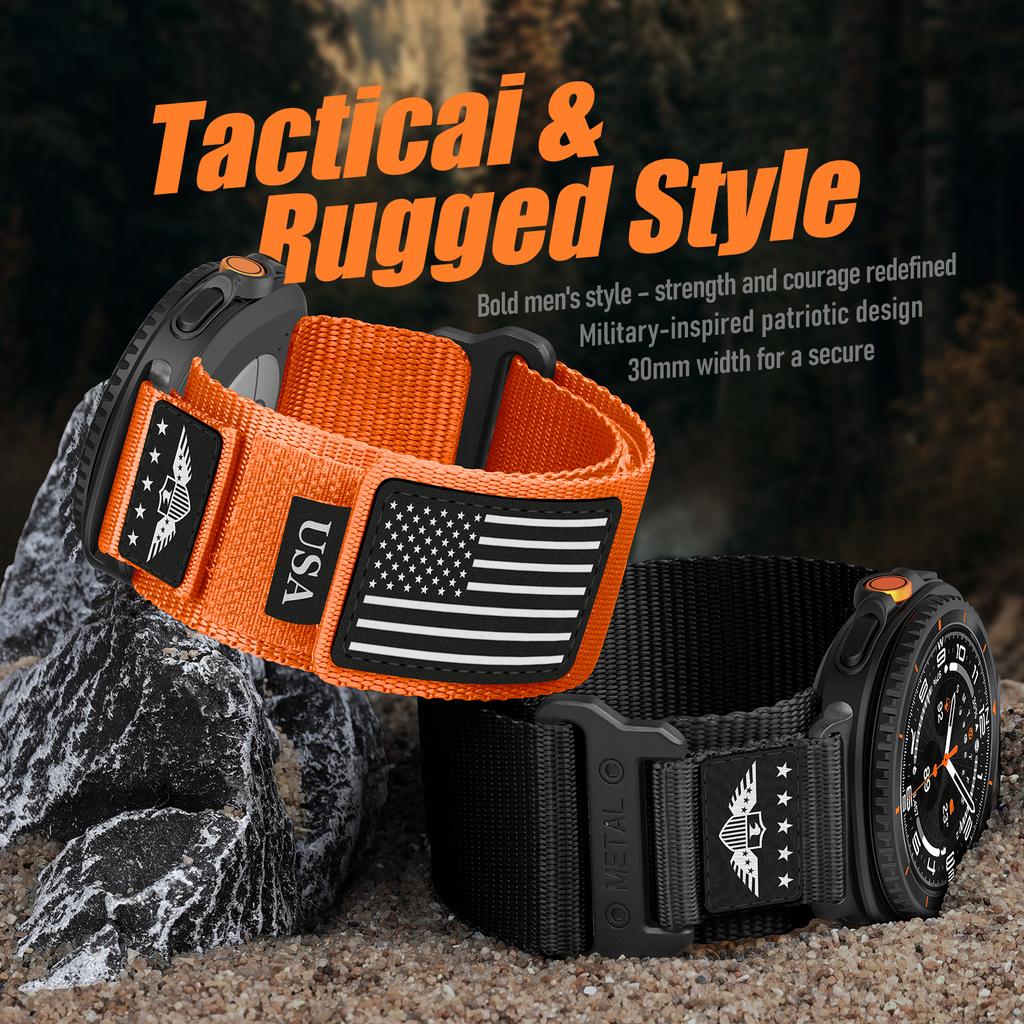 Rugged Nylon Straps For Samsung Galaxy Watch 8/8 classic40mm 44mm 46mm Sport belt correa pulseira Bracelet Galaxy Watch 8 Band
