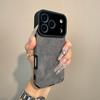 Fashion Brown Leather Lambskin Silicone Phone Case For iPhone 17 Pro Max Air 11 12 13 14 15 16 Plus XR XS X 16E Matte Soft Cover