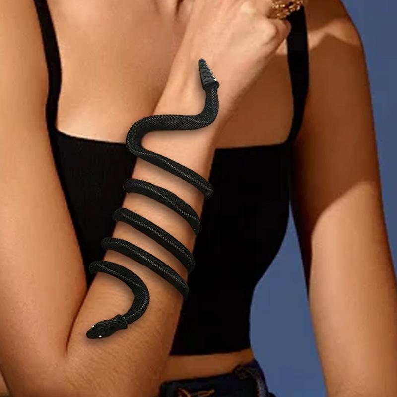 Trendy Punk Retro Winding Snake Arm with Exaggerated Personality Women's Bracelet