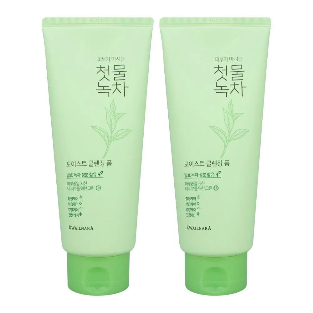 KWAILNARA First Harvest Green Tea Moist Cleansing Foam 180g 1+1