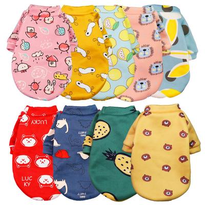 Sevimli Baskılı Küçük Köpek Kıyafetleri Kazak Kışlık Sıcak Evcil Hayvan Kıyafetleri Chihuahua Fransız Bulldog Pug Yavru Kedi Köpekler Evcil Hayvanlar Sweatshirt