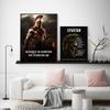 Warrior Motivational Quote Canvas Painting Posters Print Armored Spartan Inspirational Pictures Living Room Wall Art Home Decor