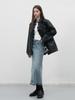 General Idea Washed Denim Long Skirt [Blue] / Wbe3L13508