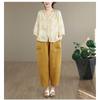 DIMANAF 2026 Summer New Plus Size Women Blouse Shirt Elegant Vintage Print Floral Lady Tops T-Shirt Cotton Clothing